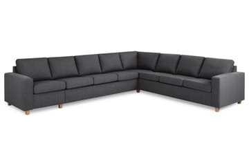 Crazy 7-sits Vändbar L-formad XX-Large Hörnsoffa i Tyg - Mörkgrå - Möbler - Soffa - Hörnsoffa