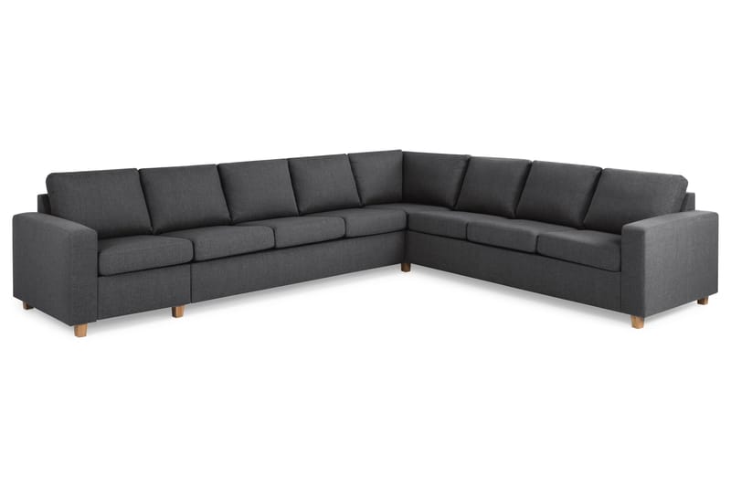 Crazy 7-sits Vändbar L-formad XX-Large Hörnsoffa i Tyg - Mörkgrå - Möbler - Soffa - Hörnsoffa