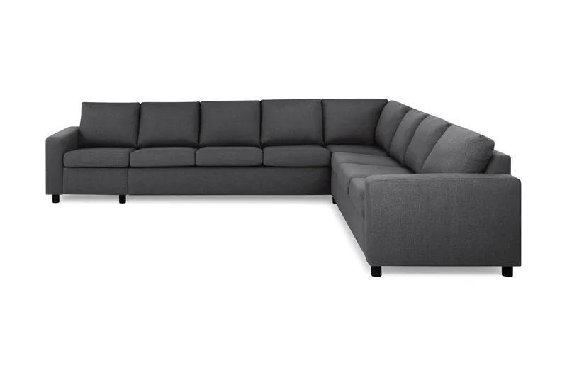 Crazy 7-sits Vändbar L-formad XX-Large Hörnsoffa i Tyg - Mörkgrå - Möbler - Soffa - Hörnsoffa