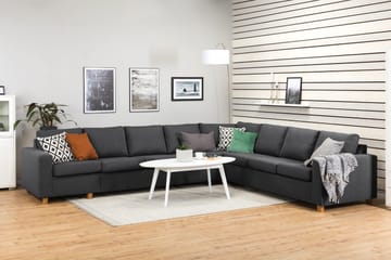 Crazy 7-sits Vändbar L-formad XX-Large Hörnsoffa i Tyg - Mörkgrå - Möbler - Soffa - Hörnsoffa