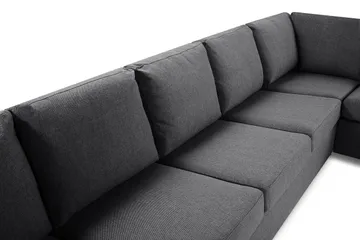 Crazy 7-sits Vändbar L-formad XX-Large Hörnsoffa i Tyg - Mörkgrå - Möbler - Soffa - Hörnsoffa