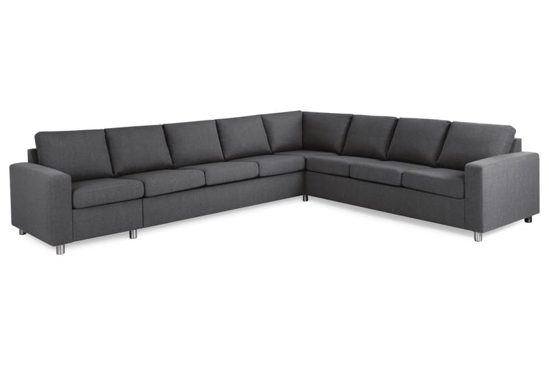 Crazy 7-sits Vändbar L-formad XX-Large Hörnsoffa i Tyg - Mörkgrå - Möbler - Soffa - Hörnsoffa
