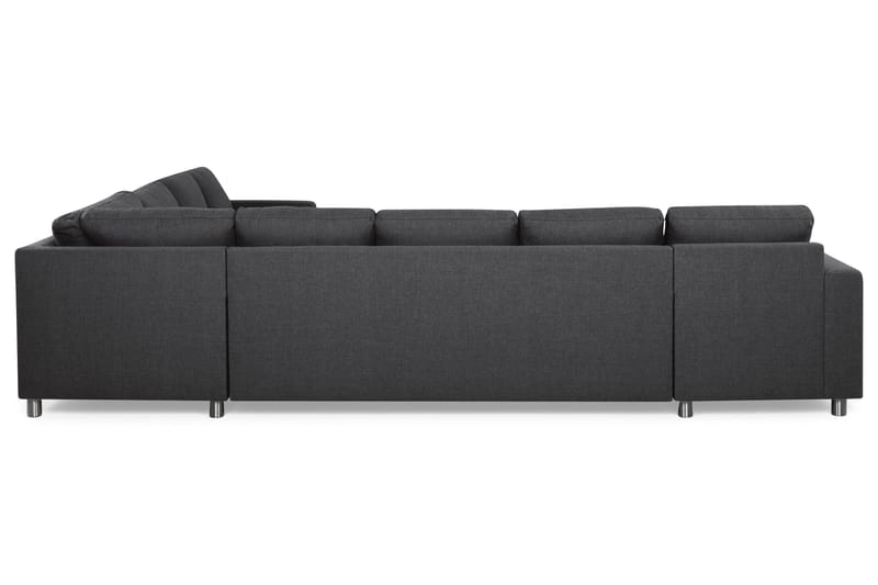 Crazy 7-sits Vändbar L-formad XX-Large Hörnsoffa i Tyg - Mörkgrå - Möbler - Soffa - Hörnsoffa