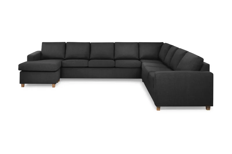 Crazy 7-sits Vändbar U-formad XX-Large Hörnsoffa med divan i Tyg, Antracit