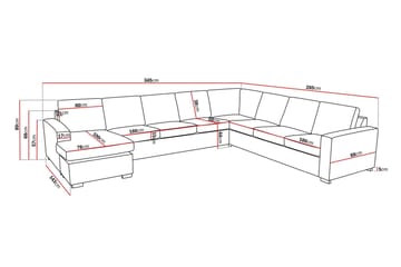 Crazy 7-sits Vändbar U-formad XX-Large Hörnsoffa med divan i Tyg - Beige - Möbler - Soffa - Hörnsoffa - Hörnsoffa med divan