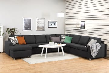 Crazy 7-sits Vändbar U-formad XX-Large Hörnsoffa med divan i Tyg - Mörkgrå / Antracit - Möbler - Soffa - Hörnsoffa - Hörnsoffa med divan