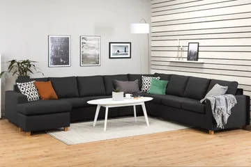 Crazy 7-sits Vändbar U-formad XX-Large Hörnsoffa med divan i Tyg - Mörkgrå / Antracit - Möbler - Soffa - Hörnsoffa - Hörnsoffa med divan