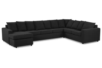 Crazy 7-sits Vänstervänd U-formad XX-Large Hörnsoffa med divan i Tyg - Antracit - Möbler - Soffa - Hörnsoffa - Hörnsoffa med divan