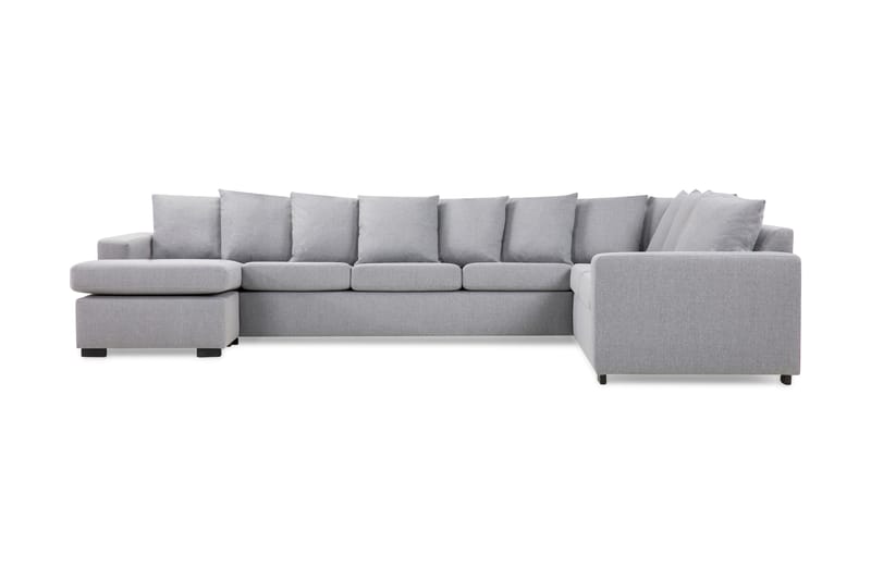 Crazy 7-sits Vänstervänd U-formad XX-Large Hörnsoffa med divan i Tyg - Grå - Möbler - Soffa - Hörnsoffa - Hörnsoffa med divan