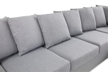 Crazy 7-sits Vänstervänd U-formad XX-Large Hörnsoffa med divan i Tyg - Grå - Möbler - Soffa - Hörnsoffa - Hörnsoffa med divan