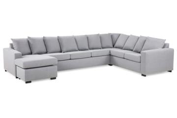 Crazy 7-sits Vänstervänd U-formad XX-Large Hörnsoffa med divan i Tyg - Grå - Möbler - Soffa - Hörnsoffa - Hörnsoffa med divan
