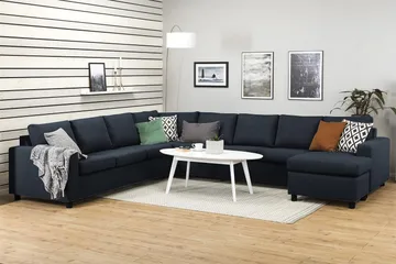 Crazy Hörnsoffa XXL med Divan Höger - Blå - Möbler - Soffa - Hörnsoffa - Hörnsoffa med divan