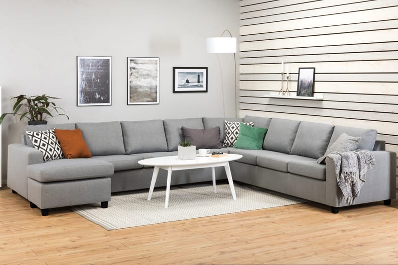 Crazy Hörnsoffa XXL med Divan Vänster - Grå - Möbler - Soffa - Hörnsoffa - Hörnsoffa med divan