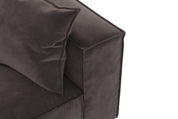 Cubo 5-sits L-formad Djup Modulhörnsoffa i Sammet - Mörkgrå - Möbler - Soffa - Sammetssoffa