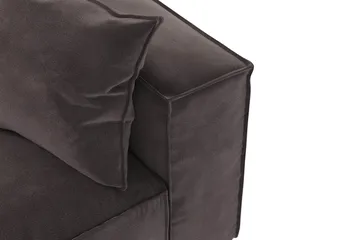 Cubo 5-sits L-formad Djup Modulhörnsoffa i Sammet - Mörkgrå - Möbler - Soffa - Sammetssoffa