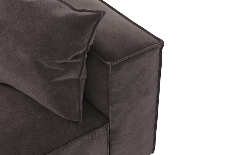 Cubo 5-sits L-formad Djup Modulhörnsoffa i Sammet - Mörkgrå - Möbler - Soffa - Sammetssoffa