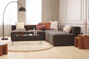 Cubo 5-sits L-formad Djup Modulhörnsoffa i Sammet - Mörkgrå - Möbler - Soffa - Sammetssoffa