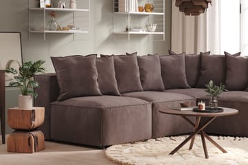 Cubo 5-sits L-formad Djup Modulhörnsoffa i Sammet - Mörkgrå - Möbler - Soffa - Sammetssoffa