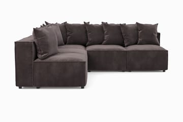 Cubo 5-sits L-formad Djup Modulhörnsoffa i Sammet - Mörkgrå - Möbler - Soffa - Sammetssoffa