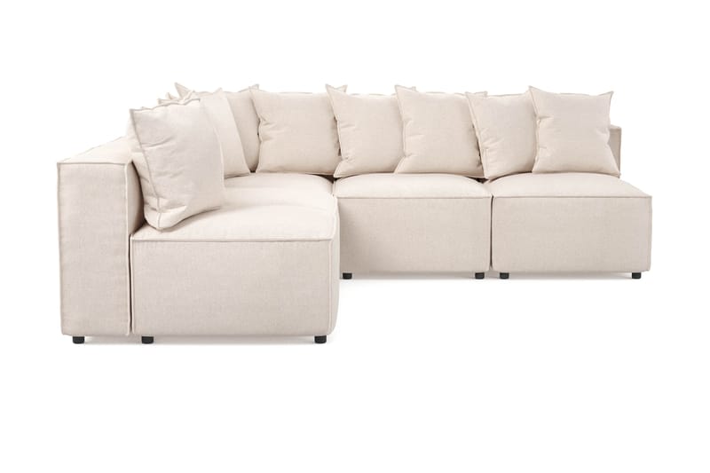 Cubo 5-sits L-formad Djup Modulhörnsoffa i Tyg - Beige - Möbler - Soffa - Hörnsoffa