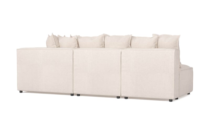 Cubo 5-sits L-formad Djup Modulhörnsoffa i Tyg - Beige - Möbler - Soffa - Hörnsoffa