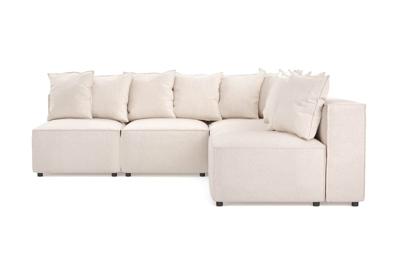 Cubo 5-sits L-formad Djup Modulhörnsoffa i Tyg - Beige - Möbler - Soffa - Hörnsoffa
