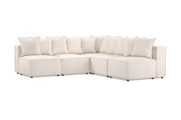 Cubo 5-sits L-formad Djup Modulhörnsoffa i Tyg - Beige - Möbler - Soffa - Hörnsoffa