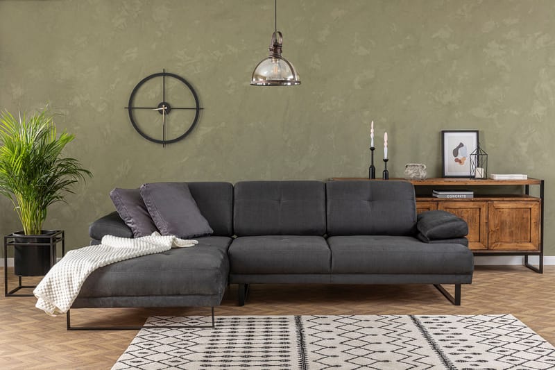 Divansoffa 3-sits Caboolture - Antracit - Möbler - Soffa - Hörnsoffa