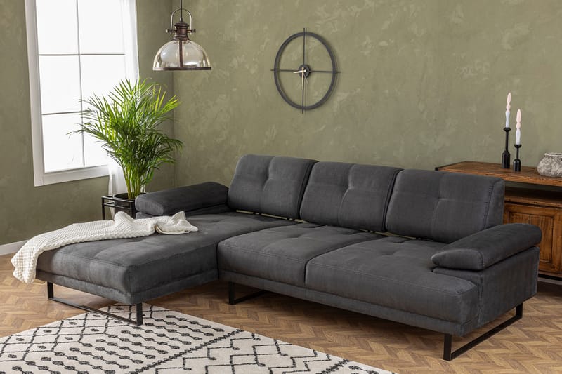 Divansoffa 3-sits Caboolture - Antracit - Möbler - Soffa - Hörnsoffa