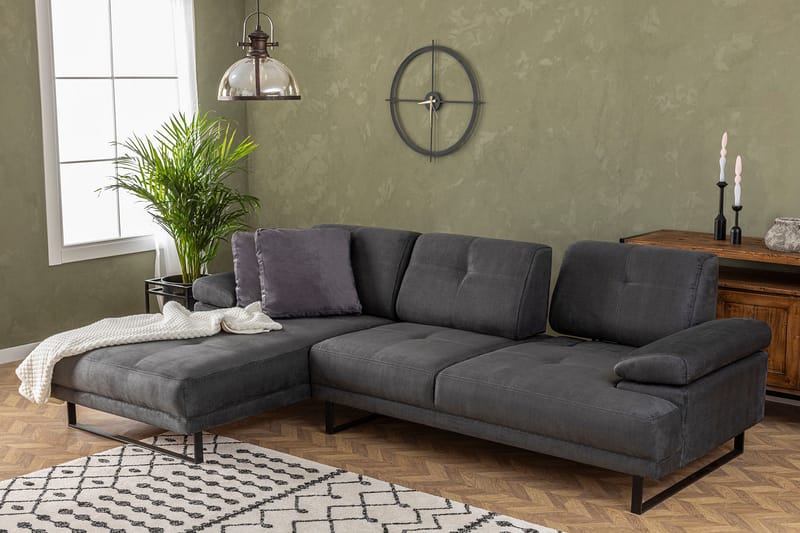 Divansoffa 3-sits Caboolture - Antracit - Möbler - Soffa - Hörnsoffa