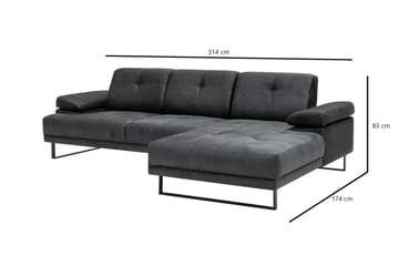 Divansoffa 3-sits Caboolture - Antracit - Möbler - Soffa - Hörnsoffa