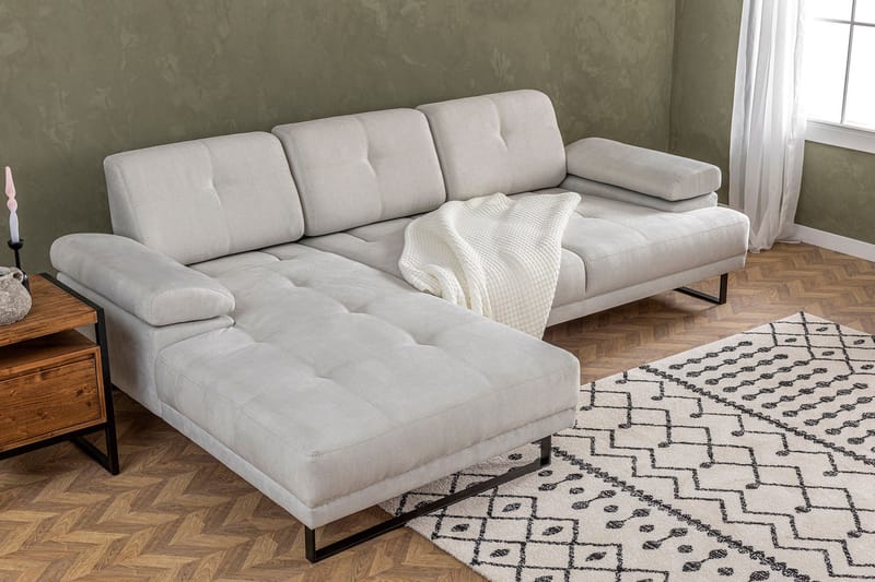 Divansoffa 3-sits Caboolture - Beige - Möbler - Soffa - Hörnsoffa