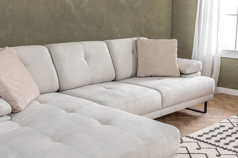 Divansoffa 3-sits Caboolture - Beige - Möbler - Soffa - Hörnsoffa