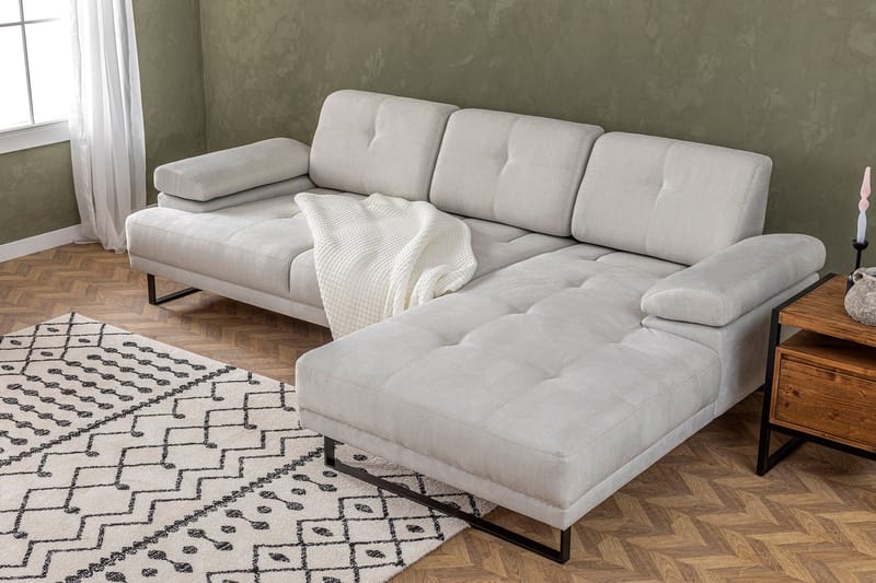 Divansoffa 3-sits Caboolture - Beige - Möbler - Soffa - Hörnsoffa