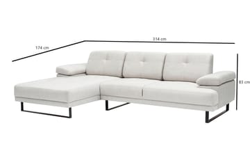 Divansoffa 3-sits Caboolture - Beige - Möbler - Soffa - Hörnsoffa