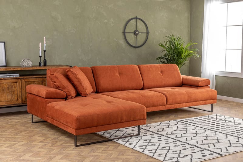 Divansoffa 3-sits Caboolture - Orange - Möbler - Soffa - Hörnsoffa
