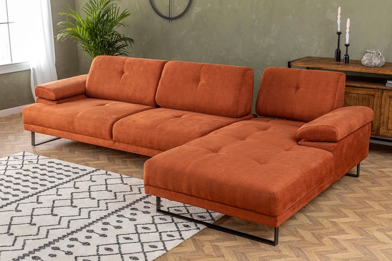 Divansoffa 3-sits Caboolture - Orange - Hörnsoffa