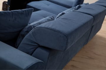Divansoffa 3-sits Janavia - Blå - Möbler - Soffa - Hörnsoffa