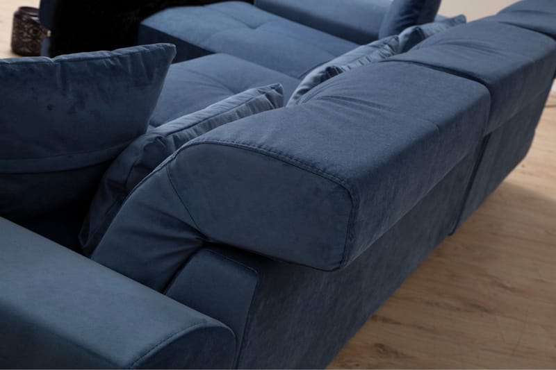 Divansoffa 3-sits Janavia - Blå - Möbler - Soffa - Hörnsoffa