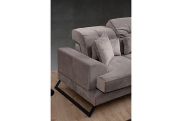 Divansoffa 3-sits Janavia - Grå - Möbler - Soffa - Divansoffa & schäslongsoffa - 3 sits soffa med divan
