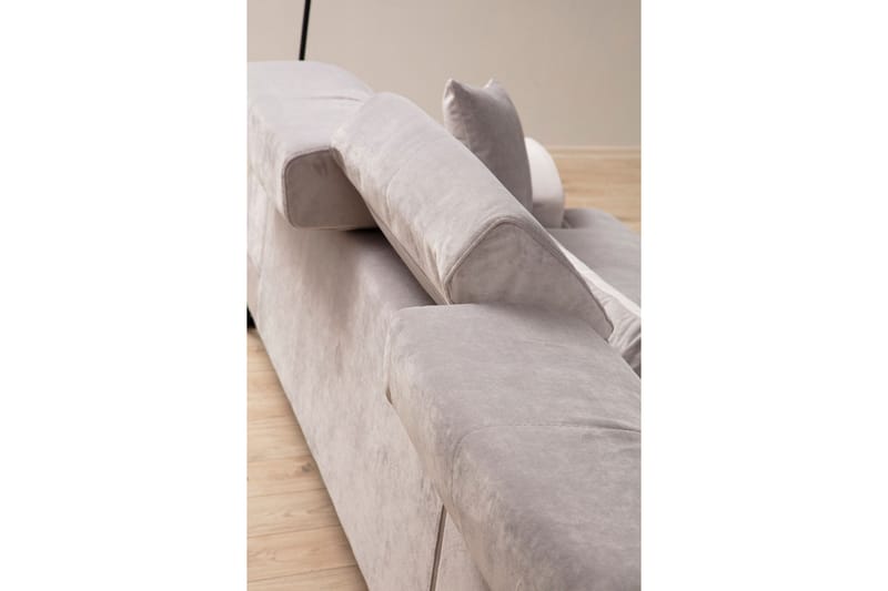 Divansoffa 3-sits Janavia - Grå - Möbler - Soffa - Divansoffa & schäslongsoffa - 3 sits soffa med divan