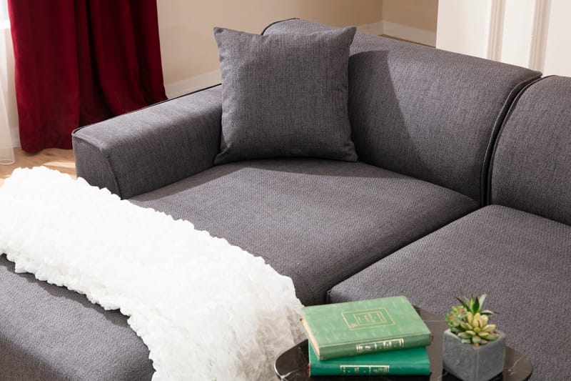 Divansoffa 3-sits Smithton - Antracit - Möbler - Soffa - Hörnsoffa