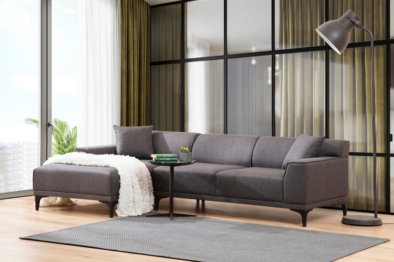 Divansoffa 3-sits Smithton - Antracit - Möbler - Soffa - Hörnsoffa