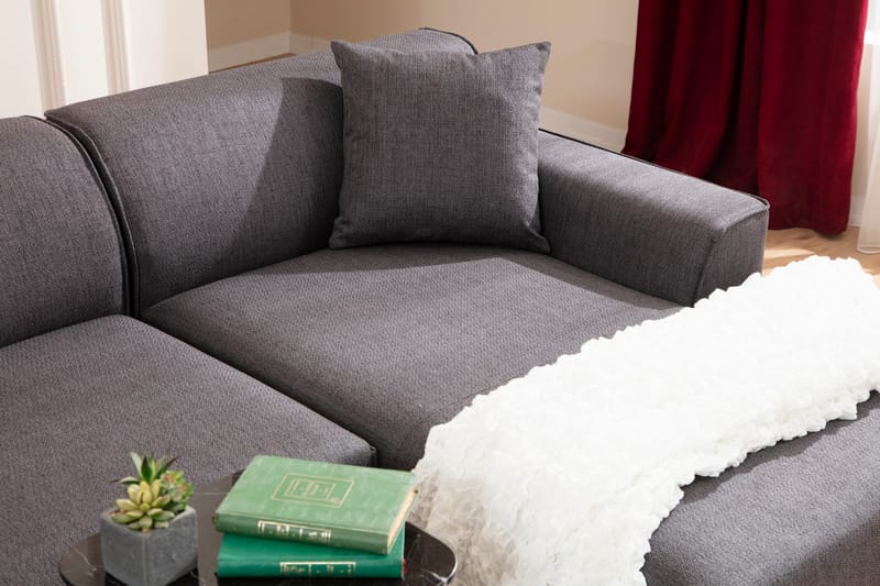 Divansoffa 3-sits Smithton - Antracit - Möbler - Soffa - Hörnsoffa