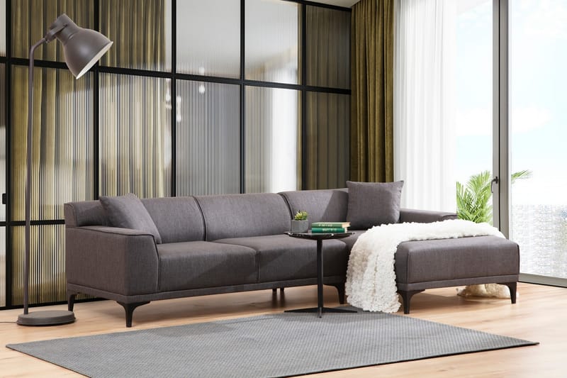 Divansoffa 3-sits Smithton - Antracit - Möbler - Soffa - Hörnsoffa