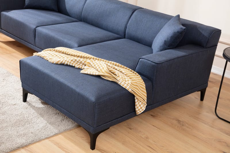 Divansoffa 3-sits Smithton - Blå - Möbler - Soffa - Hörnsoffa