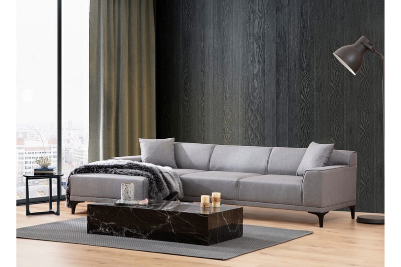 Divansoffa 3-sits Smithton - Grå - Möbler - Soffa - Hörnsoffa