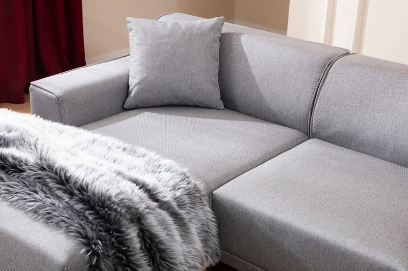 Divansoffa 3-sits Smithton - Grå - Möbler - Soffa - Hörnsoffa
