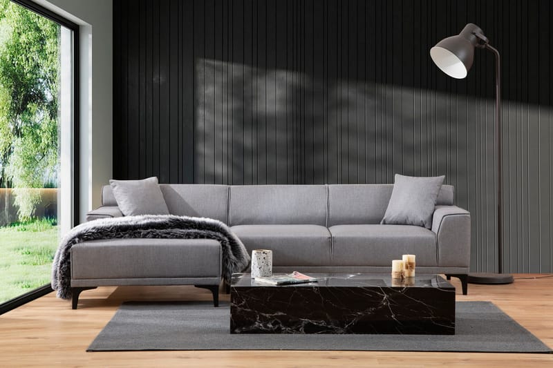 Divansoffa 3-sits Smithton - Grå - Möbler - Soffa - Hörnsoffa