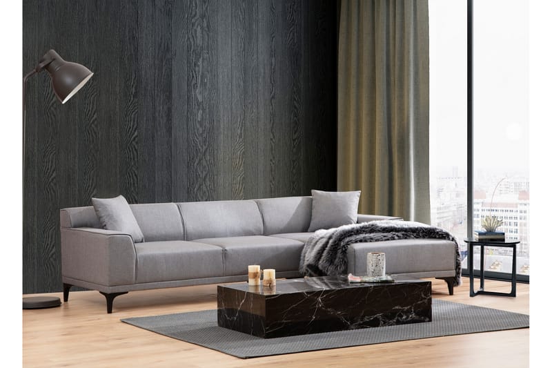 Divansoffa 3-sits Smithton - Grå - Möbler - Soffa - Hörnsoffa
